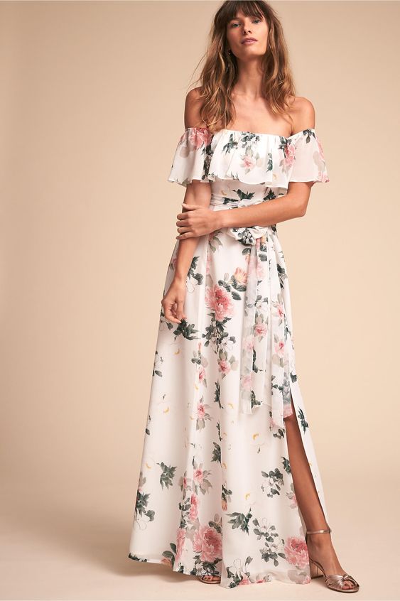 robe invitee mariage fleurie