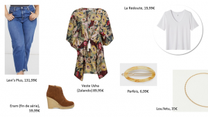 Un kimono multicolore pour égayer un look d'automne