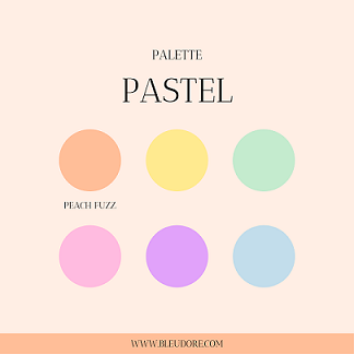 Peach Fuzz,frais et apaisant au sein d'une palette pastel