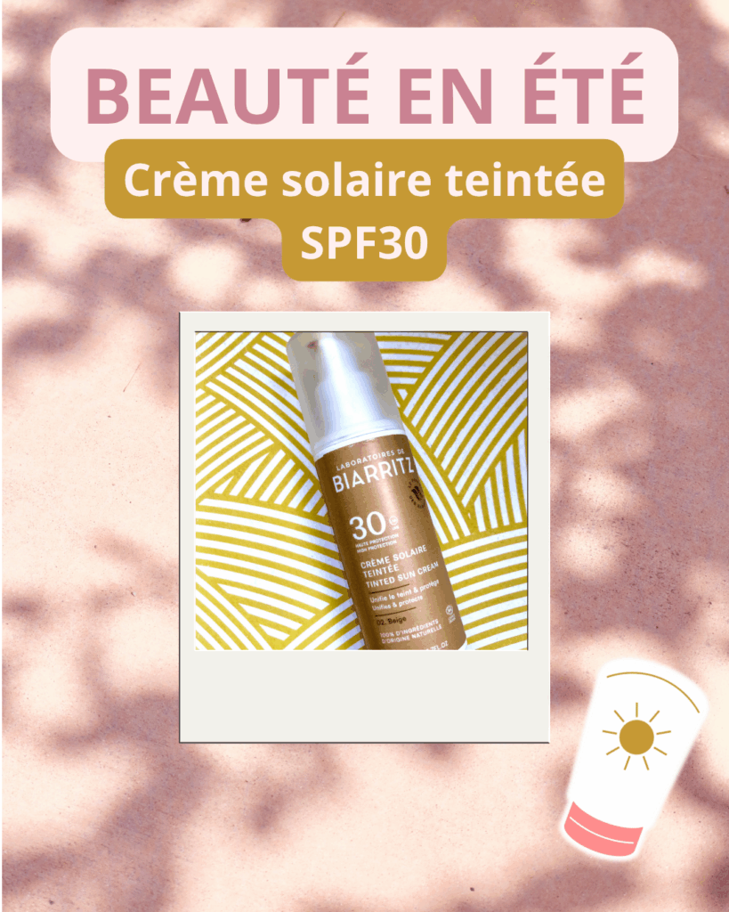 Parmi mes 3 indispensables beauté qui me suivent partout en été, la crème solaire teintée, pour unifier le teint tout en le protégeant